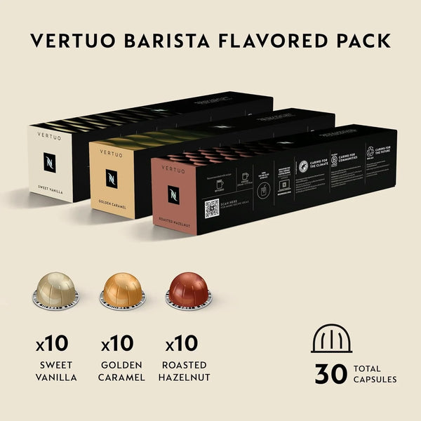 Nespresso Vertuo, Barista Flavored Pack, Medium Roast, 30-Count Coffee Pods | Capsules Pack of 1 Brews 7.77 Fl. Oz.4