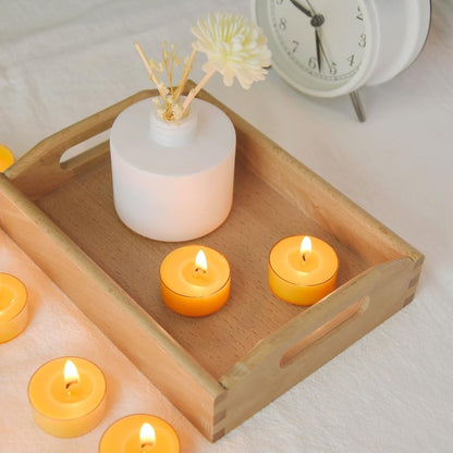 Natural Yellow Beeswax Tealight Candles - 12Pcs - Organic Candle Natural Scent Smokeless Clean Burning3