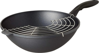 11.8" (4.9 Qt) Nonstick Wok HD Diamond Coated Aluminum Stir-Fry Pan, Includes Lid, Dishwasher Safe and Oven Safe, Grey6
