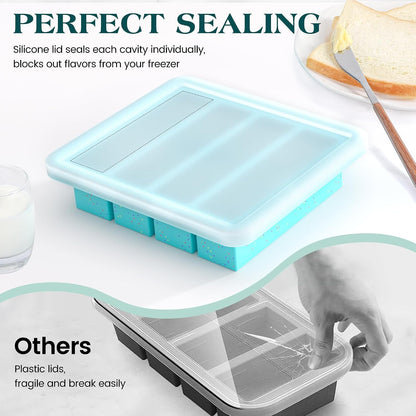 Butter Mold with Stainless Steel Frame, BPA Free | Nonstick Butter Mold for Homemade Butter with Lid, Fits 4 Oz Standard Butter Stick Size , Aque, 1 Pc3