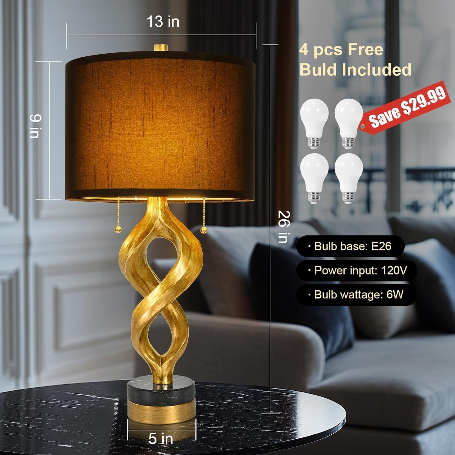 scenkoy-26-table-lamp-set-of-2-for-bedroom-living-room-antique-gold-leaf