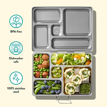 Rover Stainless Steel Bento Box Style Lunch Box for Kids with 5 Compartments – Durable, Dishwasher Safe and Bpa-Free Food Container4