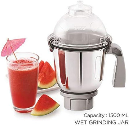 Excel Pro 3-Jar Mixer Grinder Kitchen Grinding Genius 750 Watt Powerful Motor, 3 Variable Speed with Incher, 110V,Blue4