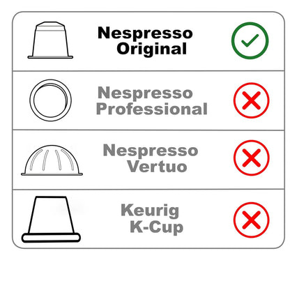 Italian Coffee Pods for Nespresso Original (Pack of 100 Regular Ristretto) | Compatible with Nespresso Original Machines, Bpa-Free Espresso Capsules, Made in Italy, Intensity 10/1013