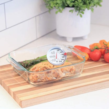 Escali AH1 Stainless Steel Oven Safe Meat Thermometer, Extra Large 2.5-Inches Dial, Temperature Labeled for Beef, Poultry, Pork, and Veal Silver NSF Certified6