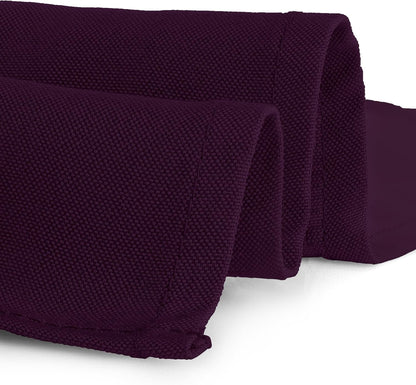 Cloth Napkins - 17 X 17 Inch Eggplant Dinner Napkins - Set of 12 Soft & Absorbent Washable Fabric Cloth Table Napkins with Hemmed Edges for Hotel Restaurant, Holiday Parties & Wedding4