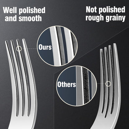 18/10 Silverware Set for 8, 40 Piece Stainless Steel Flatware Set Cutlery | Rust Proof Mirror Polished Knives Forks Spoons Utensils, Dishwasher Safe for Dinner Home Kitchen,Wedding Party8