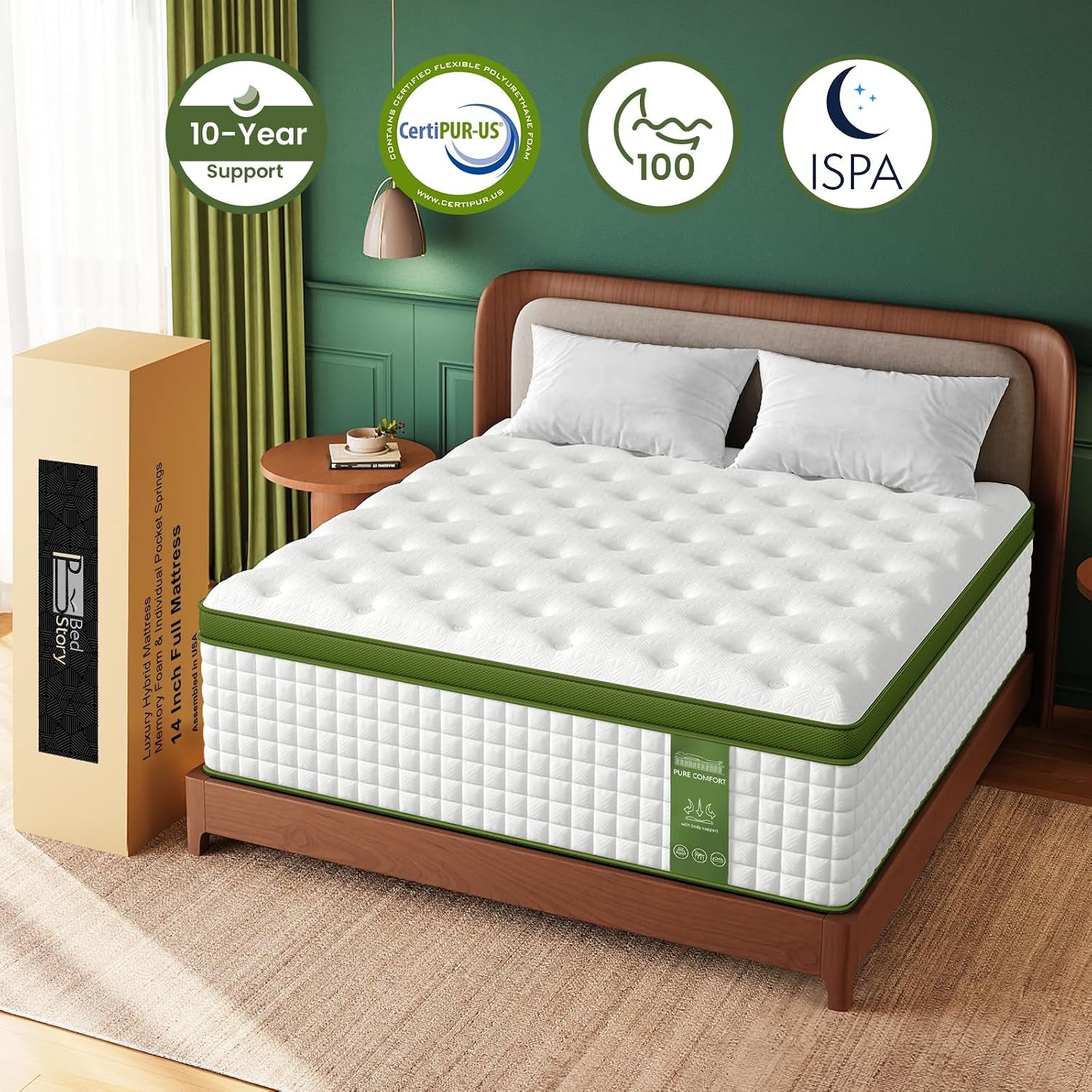 firm-king-size-mattress-14-inch-cooling-gel-hybrid-mattresses-targeted-lumbar-shoulder-support-for-back-pain-relief-fiberglass-free-certipur-us-certified-365-night-trial