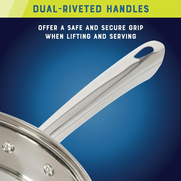 Oster Sangerfield 12-Piece Stainless Steel Cookware Set with Kitchen Tools, Non-Stick Pots and Pans, Durable Oven Safe Cookware for Home Cooking6