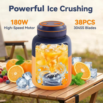Portable Wireless Juicer Cup,Rechargeable Electric Juicer Blender Cup with 38 Blades,Smoothie Protein Shake Blender,Travel Use6
