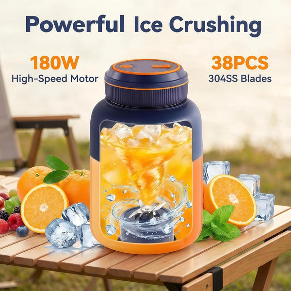 Portable Wireless Juicer Cup,Rechargeable Electric Juicer Blender Cup with 38 Blades,Smoothie Protein Shake Blender,Travel Use6