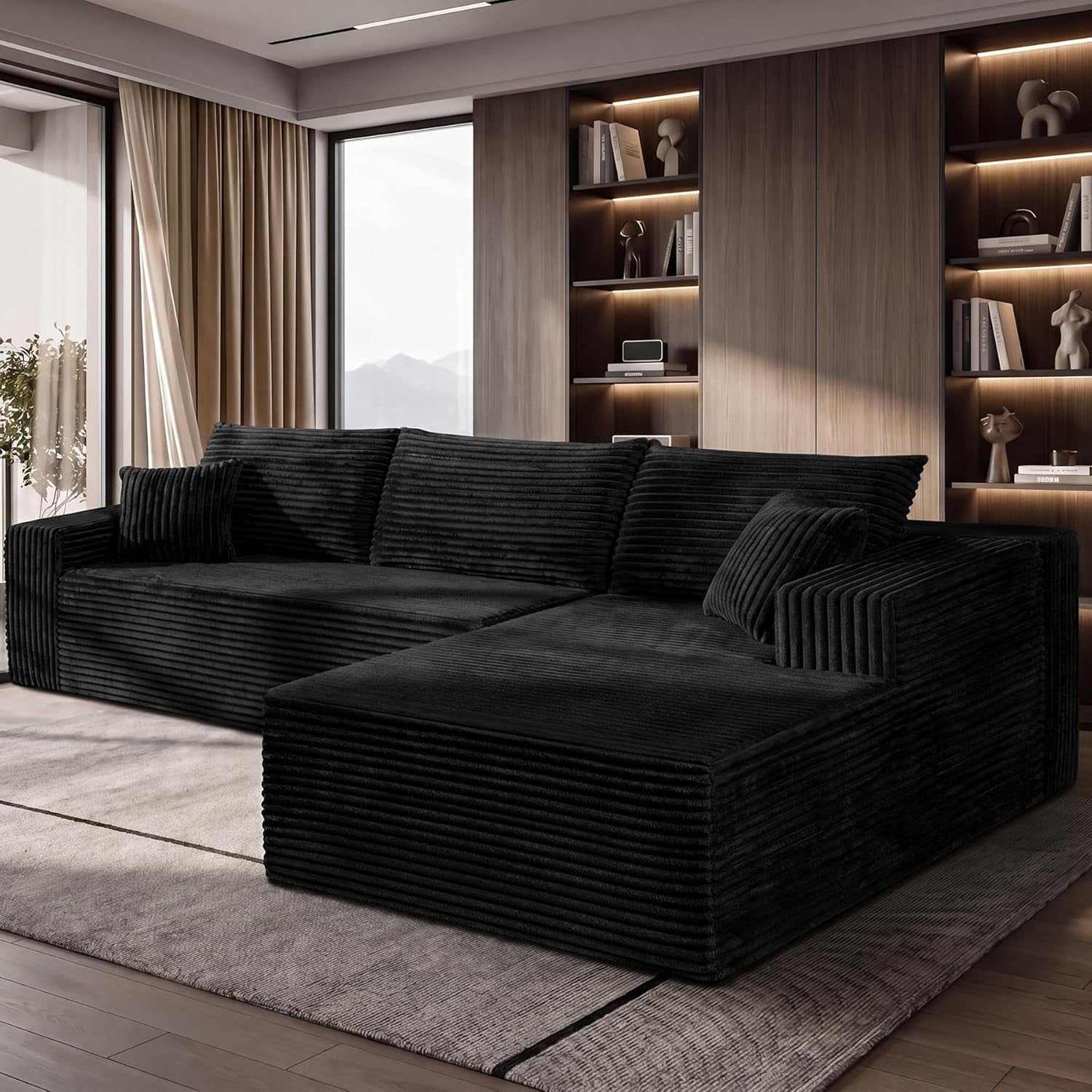 108-black-corduroy-modular-sectional-sofa-l-shaped-cloud-couch-with-left-facing-chaise-boneless-deep-seat-sofa-no-assembly-compressed-couch-for-living-room-apartment