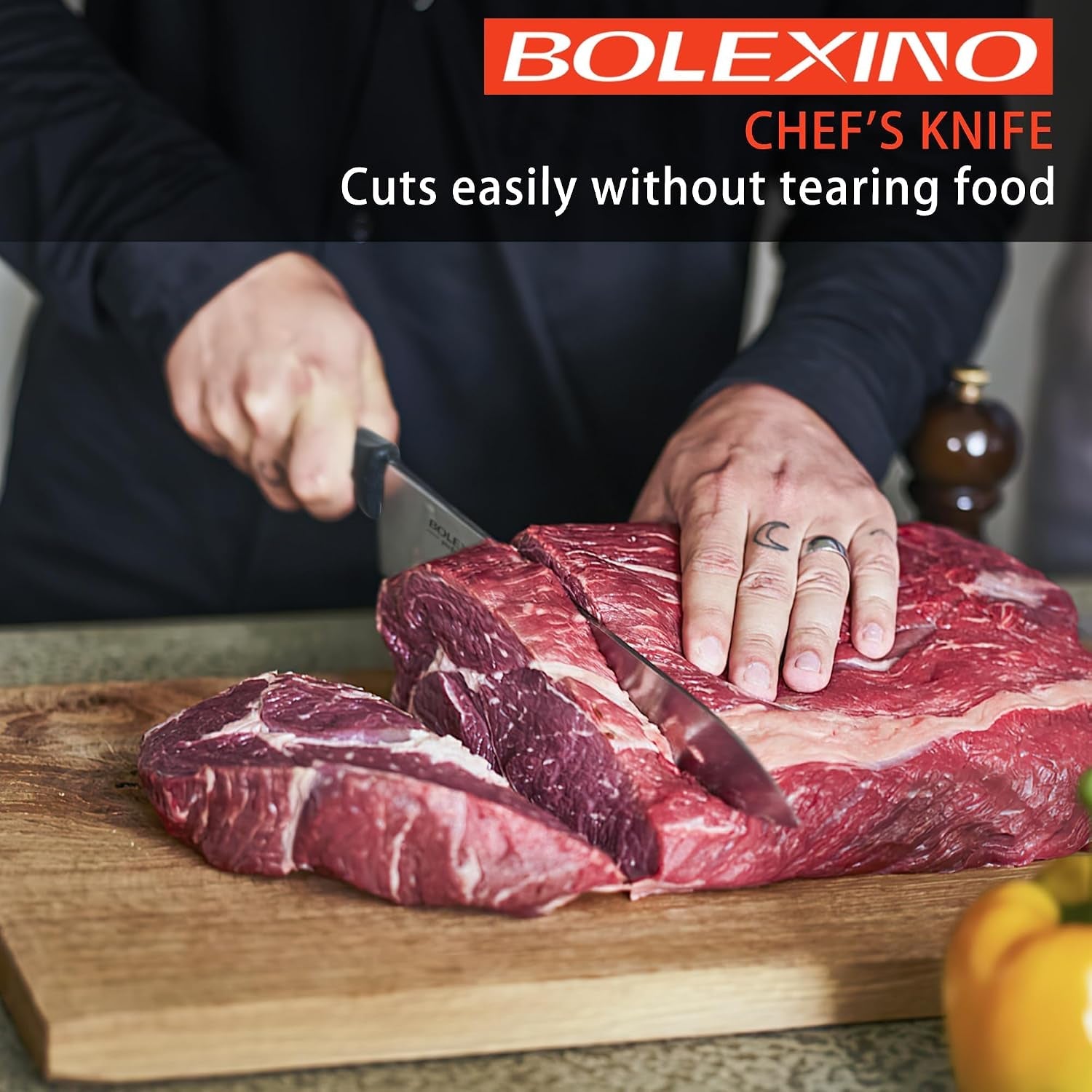 10-professional-chef-knife-high-carbon-steel-ergonomic-black