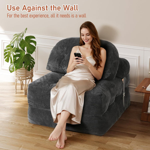 Folding Sofa Bed, Convertible Sleeper Chair with Back Support and Pillow7