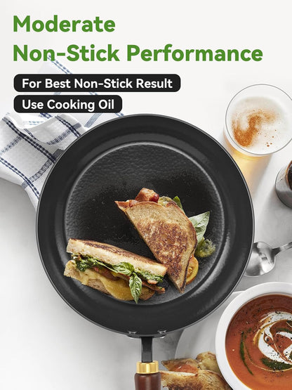 Carbon Steel Skillet, 11-Inch Nonstick Frying Pan | Season-Free Enameled Carbon Steel Pan,Stay-Cool Wooden Handle, Non Toxic, PTFE & PFOA Free Oven-Safe4