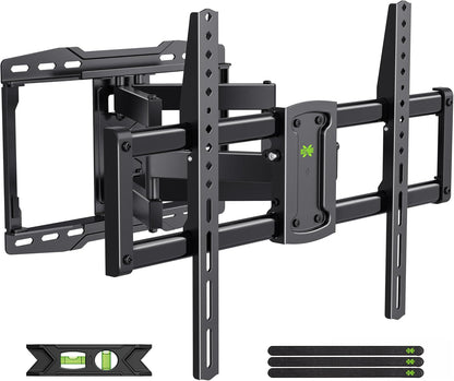 Full Motion TV Wall Mount for 42 55 65 75 85 86 Inch, TV Mount Swivel and Tilt,Wall Mount Bracket with Dual Articulating Arms up to 132Lbs, VESA 600X400Mm, Max 16" Wood Studs,  XML0191
