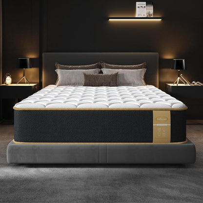 Luxury Full Size Mattress 8 Inch, Hotel Level Hybrid Mattress Full Size Bed in a Box, Gel Memory Foam & 7-Zone Ergonomics Targeted Support, Certipur-Us, Teens, Singles, Guest Rooms, 365-Trials2