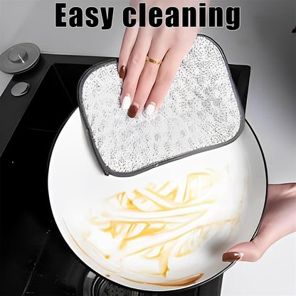 Multipurpose Wire Dishwashing Rags for Wet and Dry, Reusable Wire Miracle Cleaning Cloths, round Wire Washing Cloth, Non Scratch Wire Dishcloth for Kitchen, Sinks, Pots, Pans (5PCS)2