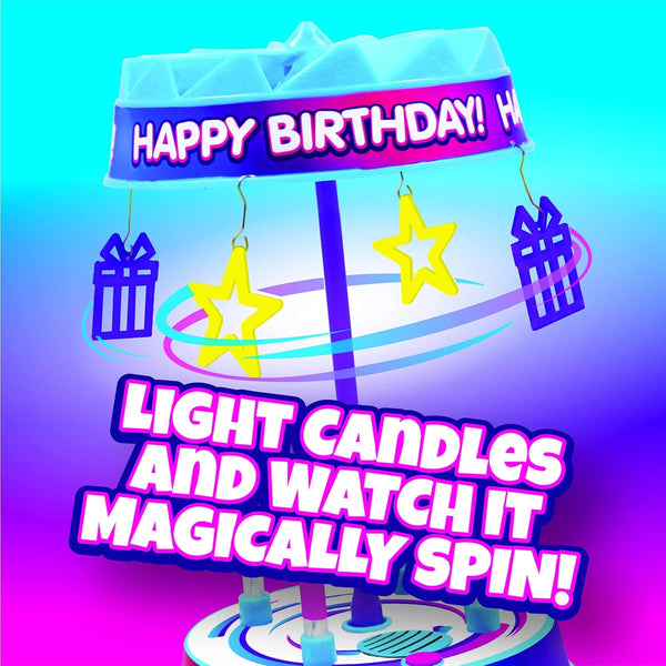 Spincredible Candle, Singing Candle-Powered Spinning Cake Topper, Reusable Birthday Candle, Fits Any Size Cake, Great for Birthdays, 1 Count2