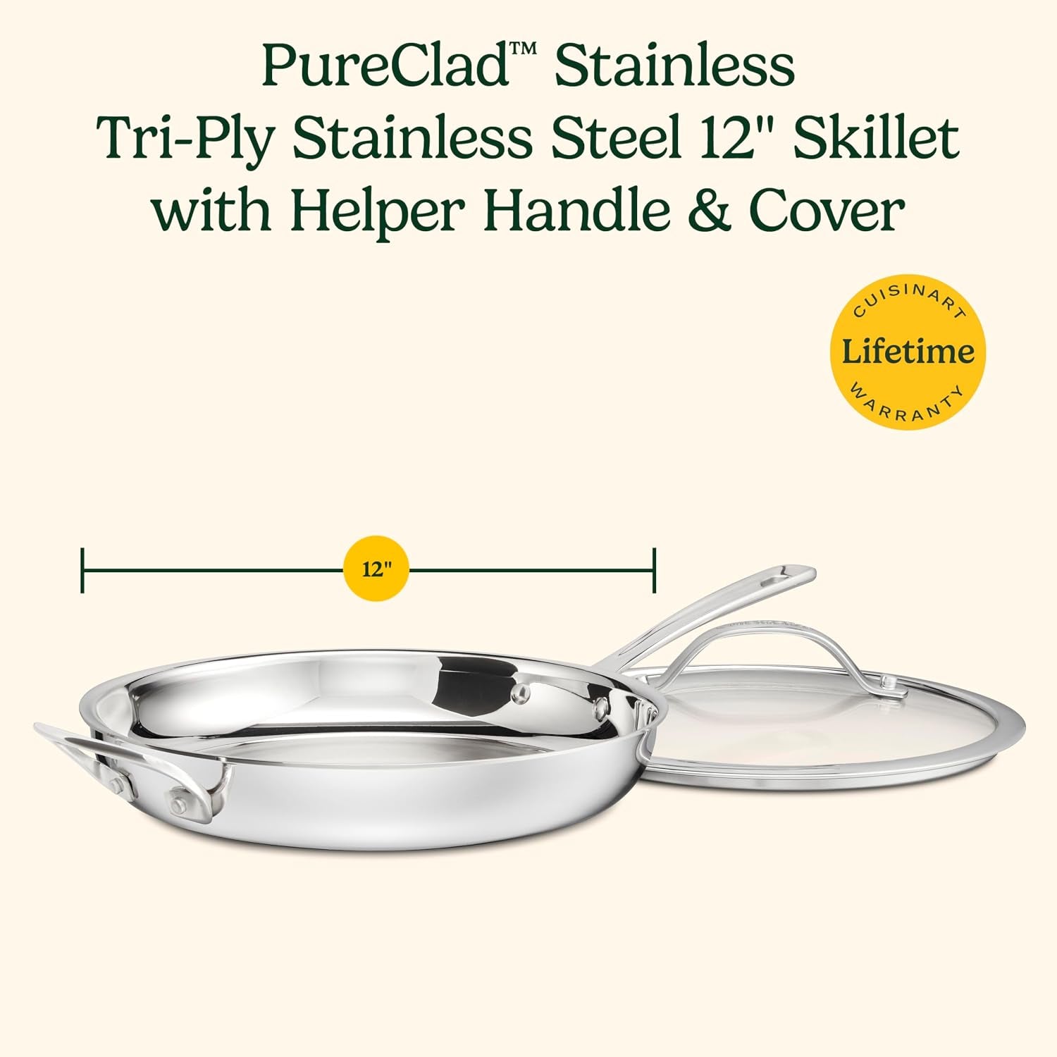 pureclad™-pureclad™-triple-ply-12-stainless-steel-skillet-with-helper-handle-and-cover-pct22-30hc