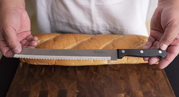 10 Inch Serrated Bread Knife, Premium Stainless Steel Blade with Wave Edge, Full Tang Handle, Razor Sharp Knife for Bread, Durable Professional Kitchen Knife7