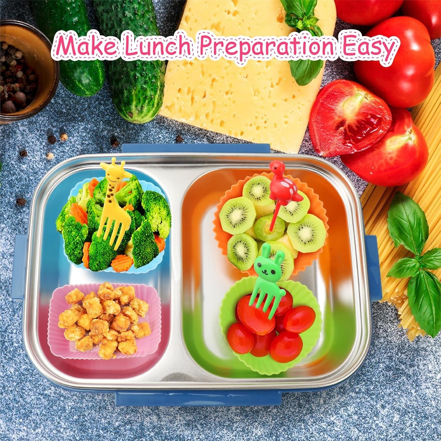 100pcs-silicone-lunch-box-dividers-for-kids-fun-bento-box-accessories-set