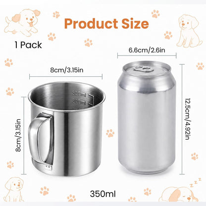 Dog Food Scoop 1.5 Cup, 304 Stainless Steel Dog Food Measuring Cup2