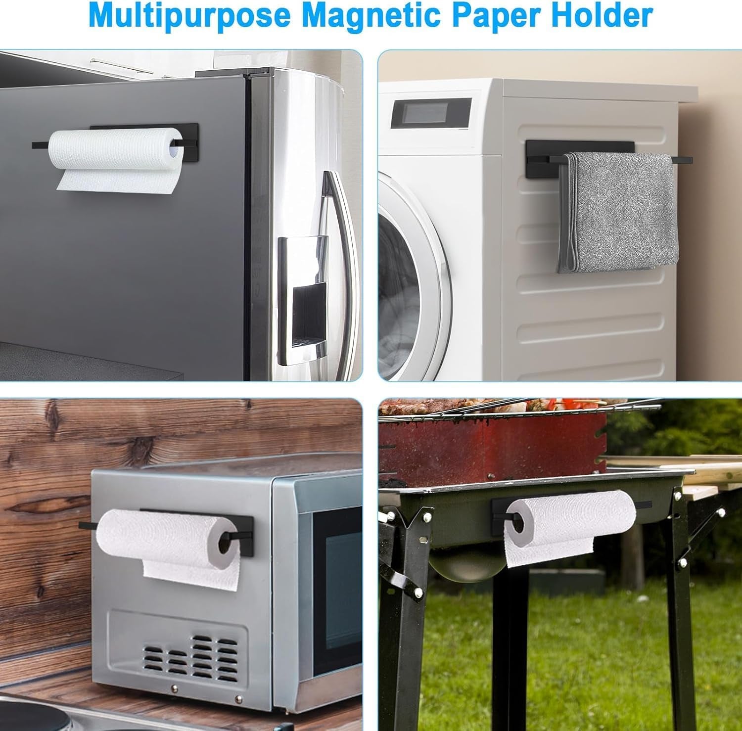 black-paper-towel-holder-magnetic-paper-towel-holder-for-fridge-toilet-paper-roll-holder-magnet-towel-rack-wall-mount-fridge-organizer-for-paper-towels-rolls-bathroom-pantry-rv-kitchen-storage