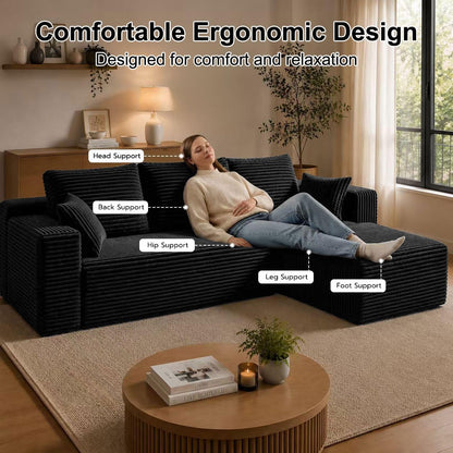 106" Boneless Couches for Living Room,Modular Sectional Sofa7
