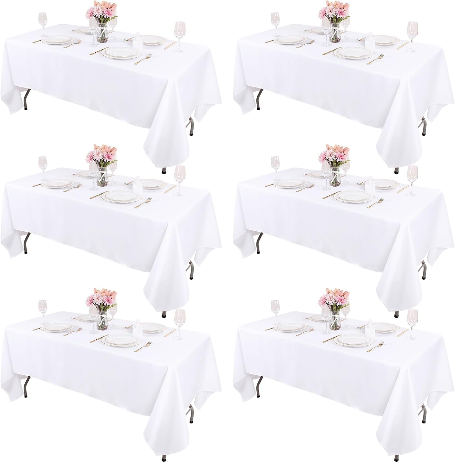 6-packs-white-table-cloths-rectangle-70-x120-inch-washable-polyester-fabric-white-tablecloths-for-6-8-ft-tables-stain-and-wrinkle-resistant-reusable-table-covers-for-parties-wedding-banquet