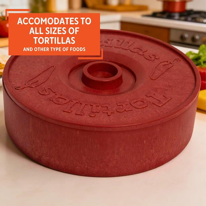 8 Inch Tortilla Warmer Microwave Safe, Terracotta | Keeps Food Warm for Storage, Ideal for Taco Tuesday4