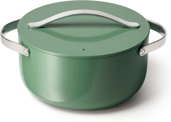 Caraway Non-Stick Ceramic Dutch Oven Pot with Lid (6.5 Qt, 10.5") | Non-Toxic, PTFE and PFOA Free, Safe and Compatible with All Stovetops (Gas, Electric and Induction), Sage1