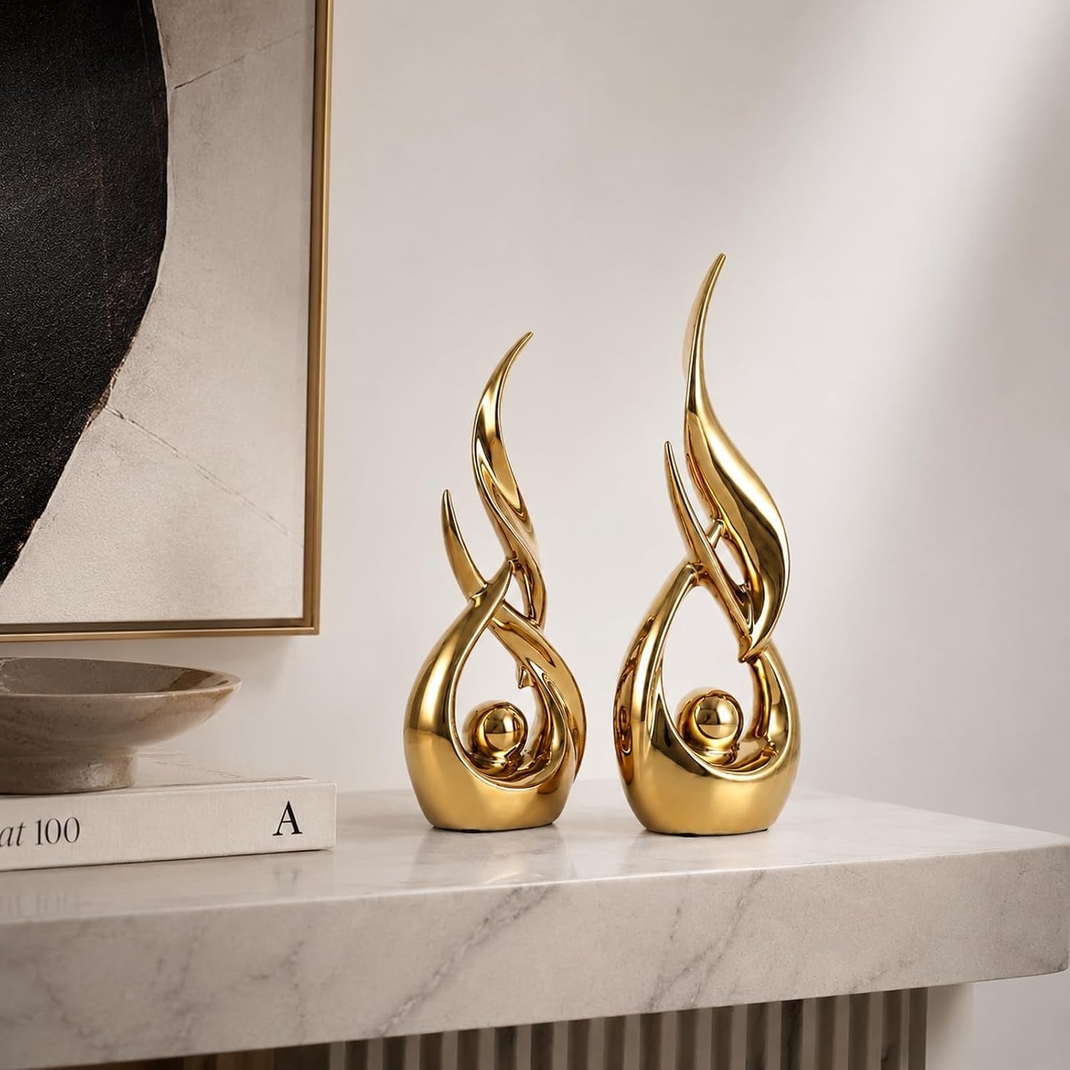 2-pcs-gold-ceramic-statues-for-home-decor-accents-modern-abstract-art-sculptures-elegant-tabletop-decorative-objects-for-dining-room-entryway-tv-stand-mantel-coffee-table-centerpieces