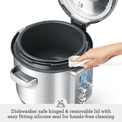 Breville Fast Slow Pro Pressure Cooker BPR700BSS, Brushed Stainless Steel | Craft a Variety of Delicious Meals with Multi-Cooker Designed for Fast, Slow, Pressure, and Steam Cooking | 6 Qt Capacity6