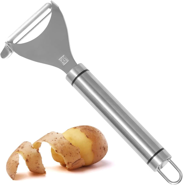 Vegetable Peeler for Kitchen, Y Peeler with SUS 304 Stainless Steel Blade & Handle, Ultra Sharp Potato Peeler with Built-In Eye Remover, Multifunctional Fruit & Veggie Peeler, Easy-Hang Loop1