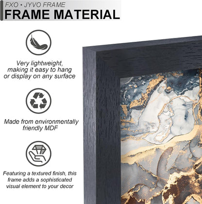 11X17 Frame Set of 6 Black Engineered Wood Horizontally/Vertically2