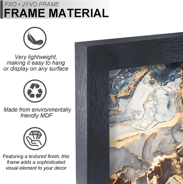 11X17 Frame Set of 6 Black Engineered Wood Horizontally/Vertically2