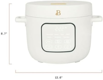 Beauty 14-Cup Cooked Electric Rice & Grain Cooker, 6-Cup Uncooked Capacity, Ceramic Nonstick Coating, Multi-Grain Cooking, Automatic Keep Warm (White Icing)8