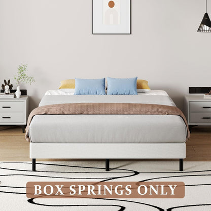 Queen Size Box Springs - 5 Inch Low Profile Mattress Foundation No Noise Heavy Duty Metal Basics Bed Base with Clean Fabric Cover, Easy Assembly7