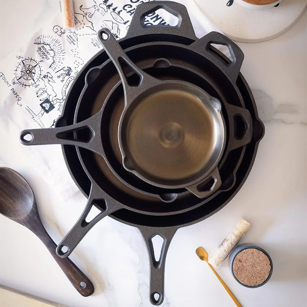 12 Inch Smooth Wasatch Pre-Seasoned round Cast Iron Skillet7