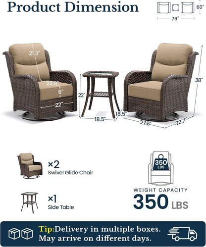 Luxury Outdoor Patio Furniture Set with 6-Inch Thick Cushions8