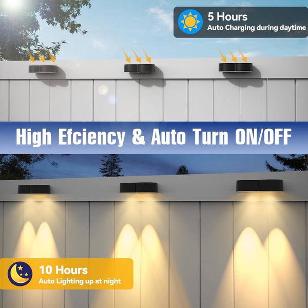 Solar Fence Lights Outdoor,Ip65 Waterproof Outdoor Lights for Pool2