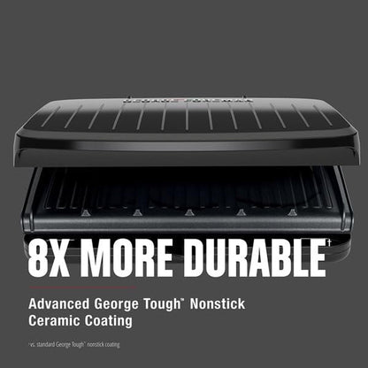 Family Grill & Panini Press, Ceramic Nonstick | Pfas-Free Ceramic Grill with Adjustable Angle, Removable Drip Tray and Family-Size Cooking Surface.6
