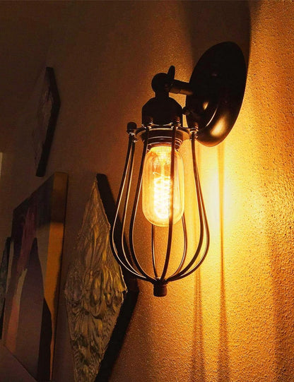 Edison Bulbs, Light Bulbs, Incandescent, Warm White, 40 Watt | Amber Glass, T45, 110-130 Volts, E26/E27 Base Incandescent Dimmable Decorative Antique Filament Light Bulbs, 4 Packs6