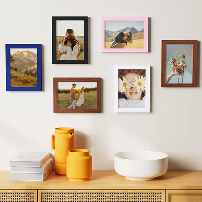 5X7 Picture Frame Made of Solid Wood for Wall or Tabletop, Black3