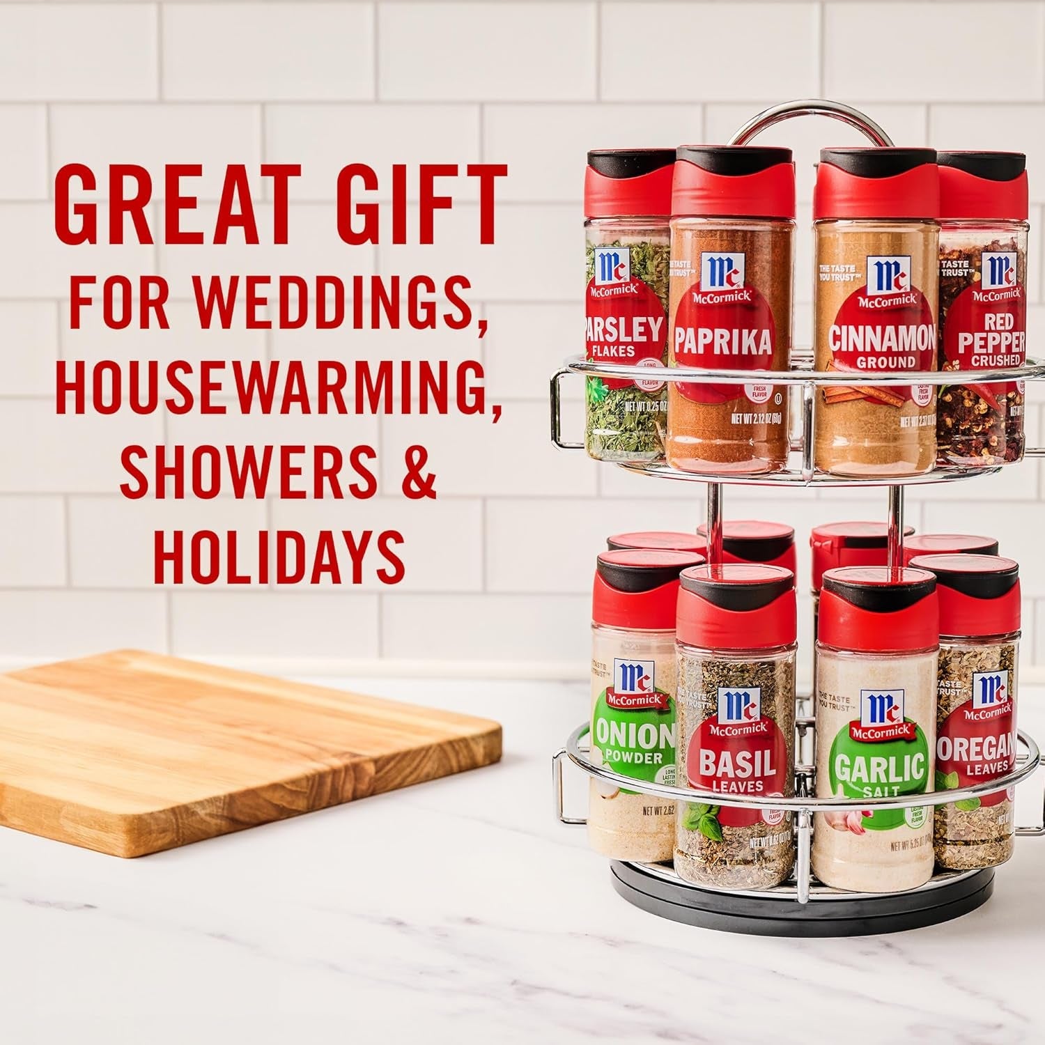 spice-rack-two-tier-chrome-featuring-16-herbs-spices-for-everyday-cooking-great-gift-for-housewarming-wedding-bridal-shower-26-09-oz