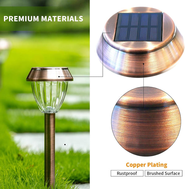 6 Pack Solar Pathway Lights Outdoor, New Upgraded Adjustable Warm & Cool White Solar Lights Outdoor Waterproof, Solar-Powered Garden Light for Path, Walkway, Yard, Driveway, Lawn, Backyard Decor3