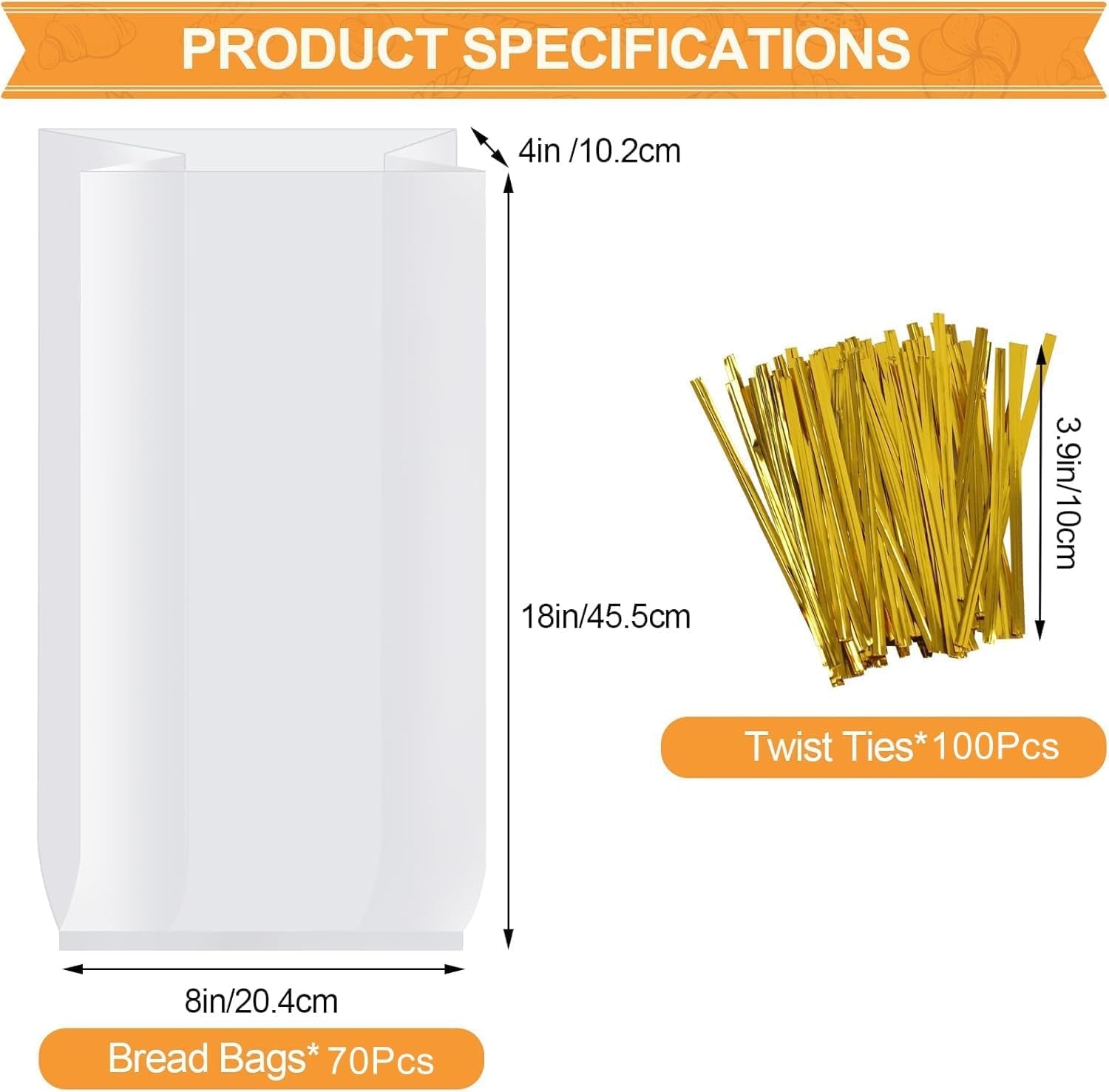 70-pack-bread-bags-100-pack-ties-8-x-4-x-18-clear-bread-bags-for-homemade-bread-reusable-plastic-bread-storage-bags-for-bakers-bakery-owners