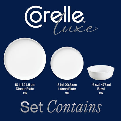 Luxe Atlas 18-Piece Dinnerware Set, Service for 63
