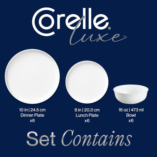 Luxe Atlas 18-Piece Dinnerware Set, Service for 63
